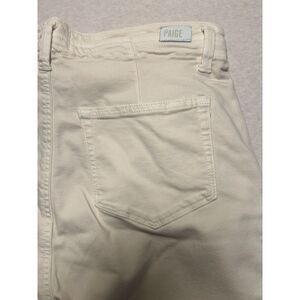 Paige Cotton Twill Pants Wide Leg Cream 28 NWOT High Rise